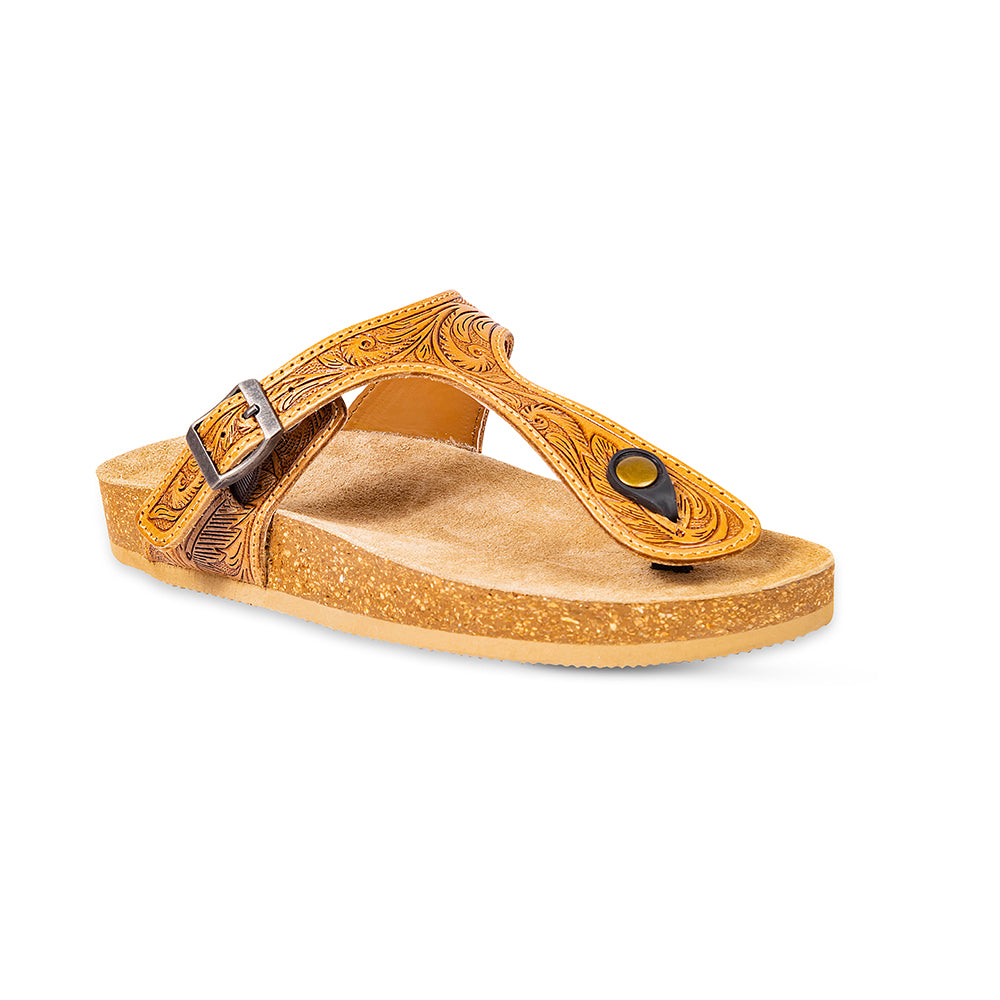 Sadie Mesa Hand-Tooled Sandals - Myra USA