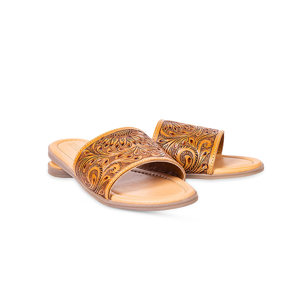 Willa Hand-Tooled Sandals - Myra USA