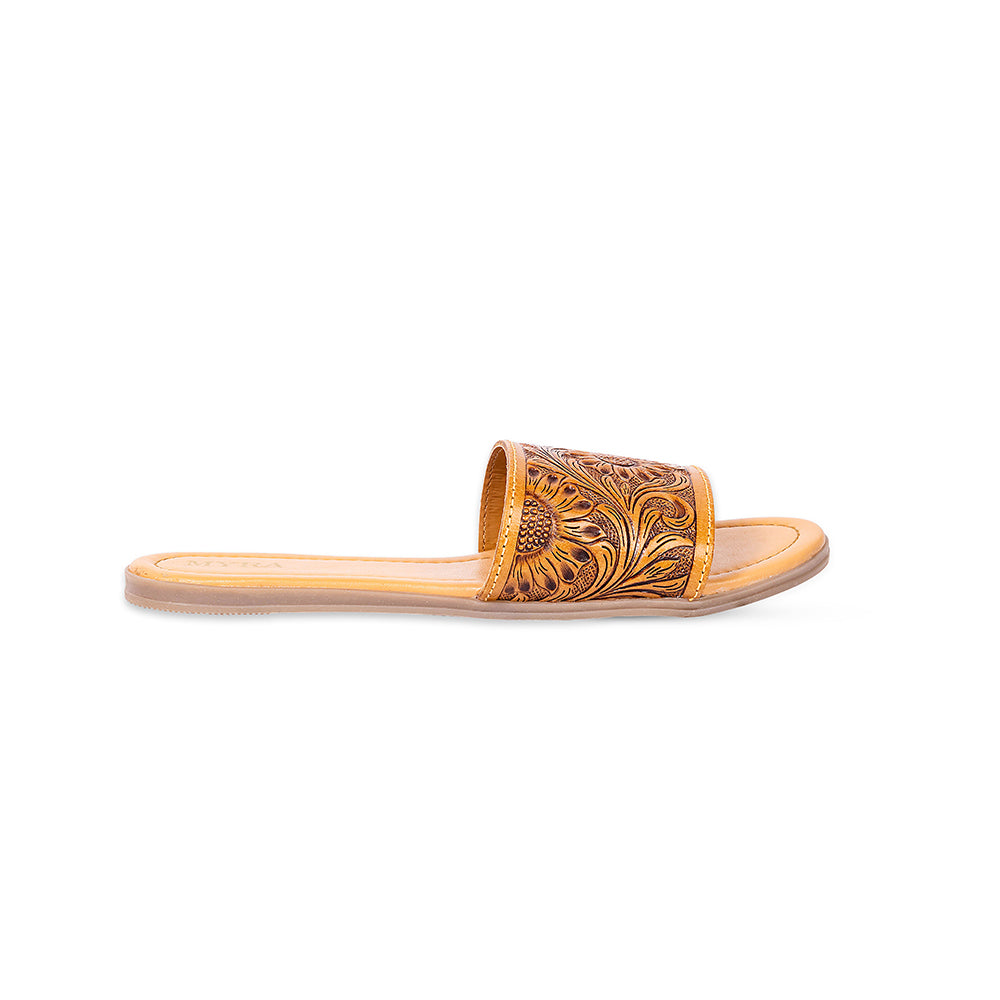 Xena Hand-Tooled Sandals - Myra USA