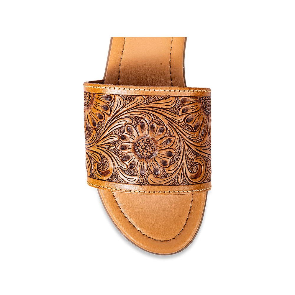 Xena Hand-Tooled Sandals - Myra USA