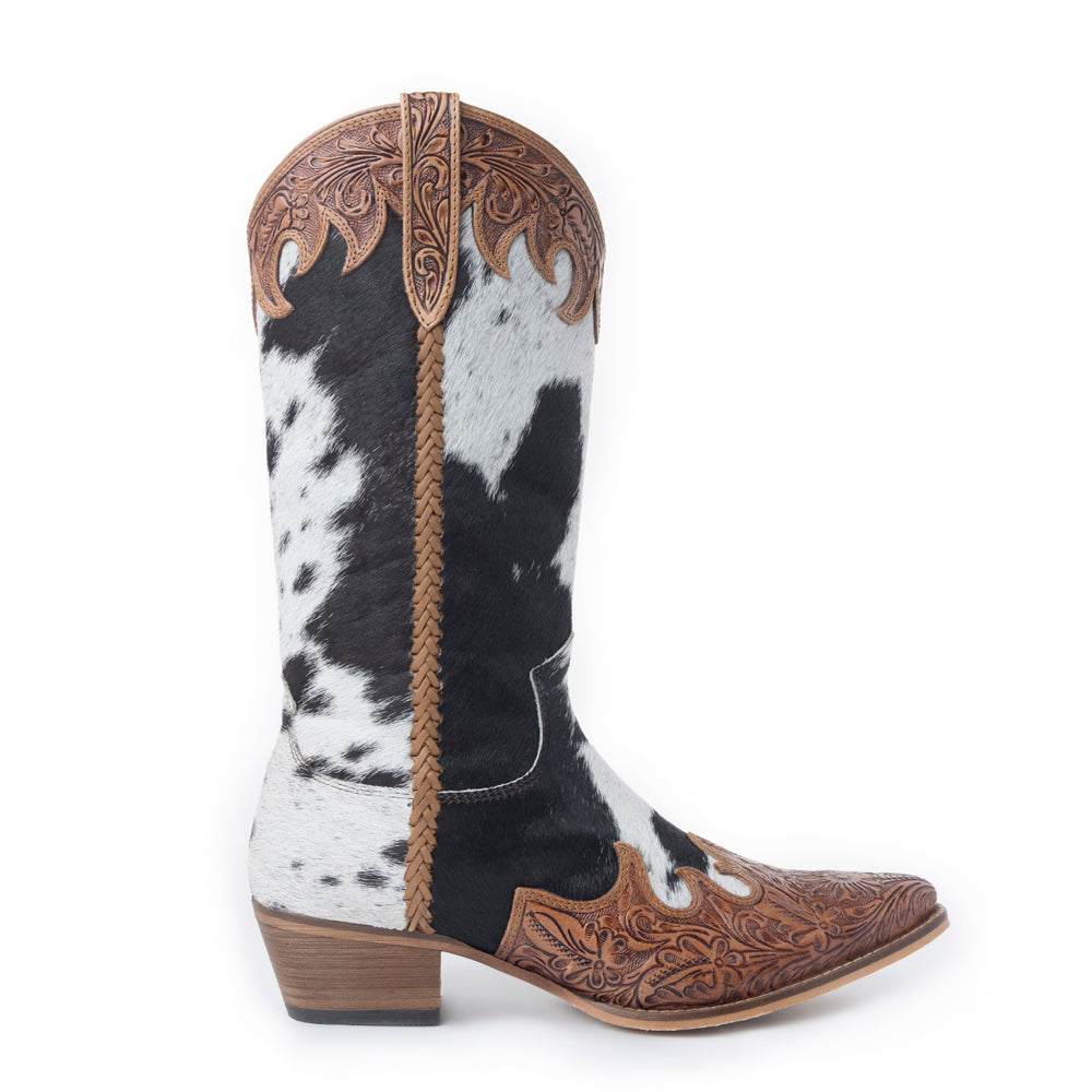 Adelaide Hair-On High Top Boots - Myra USA