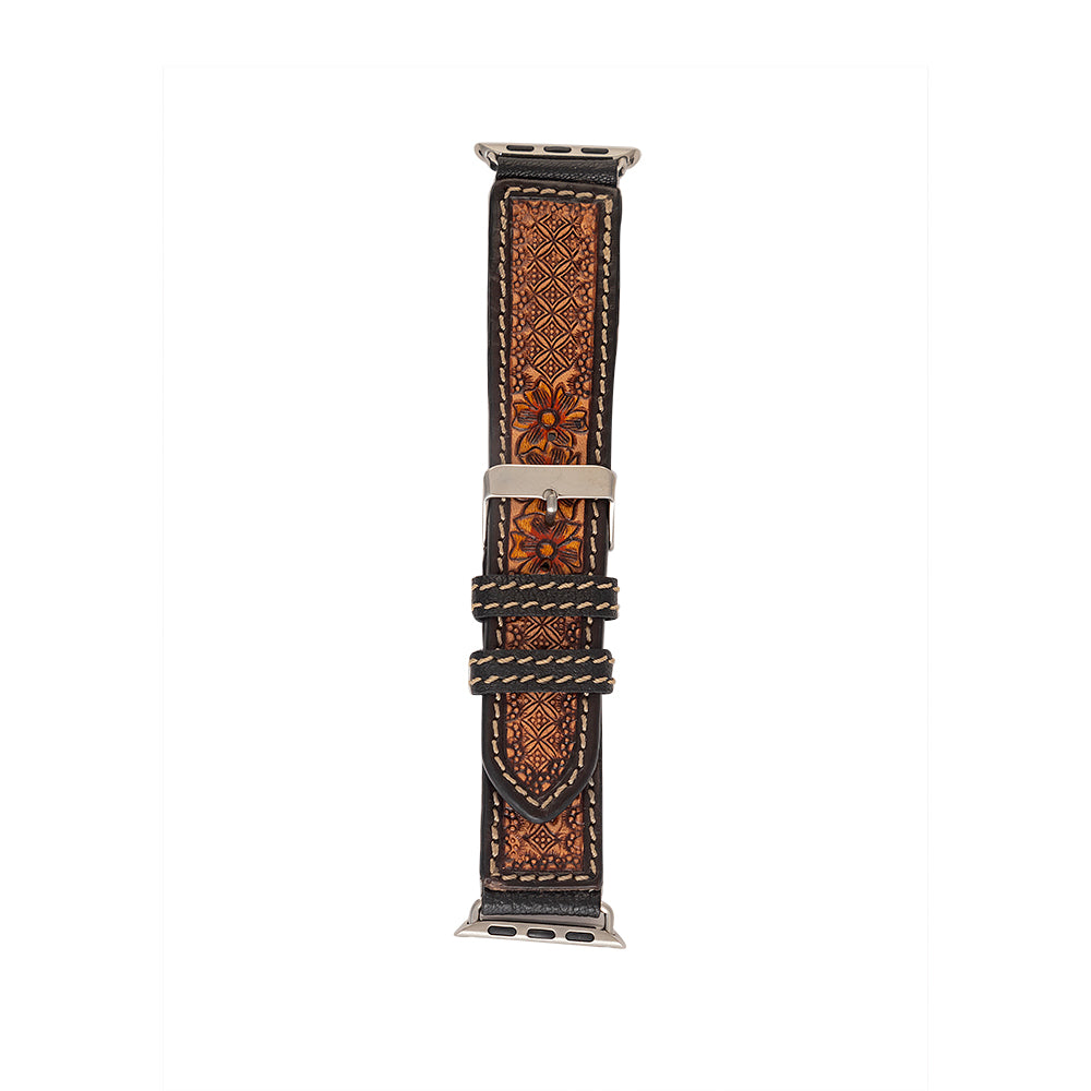 Tyler Springs Hand-tooled Leather Watchband - Myra USA