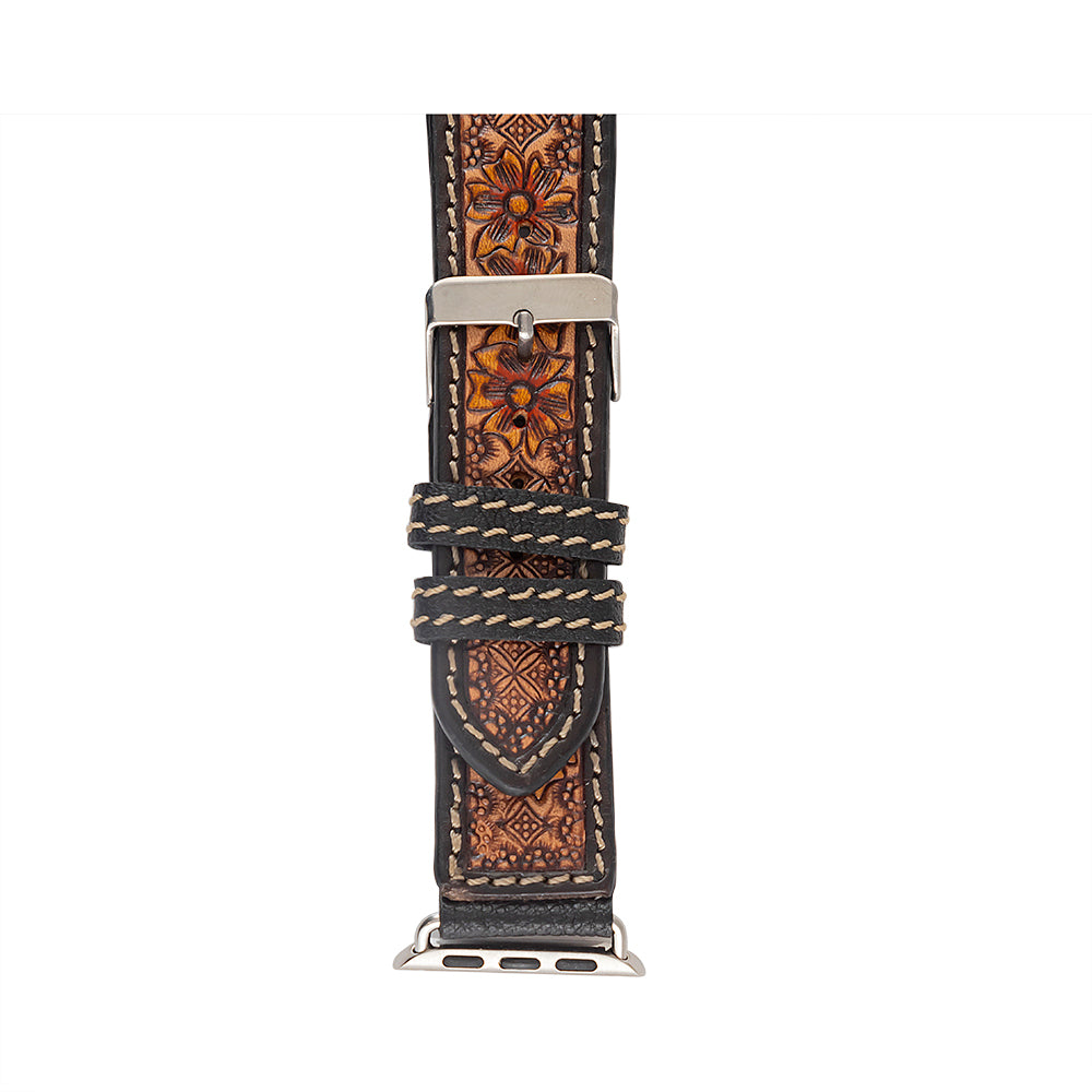 Tyler Springs Hand-tooled Leather Watchband - Myra USA