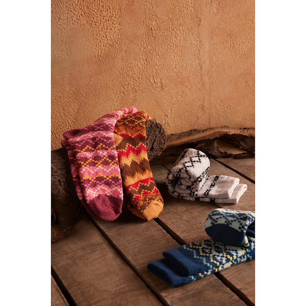 White Fox Patterned Sock - Myra USA