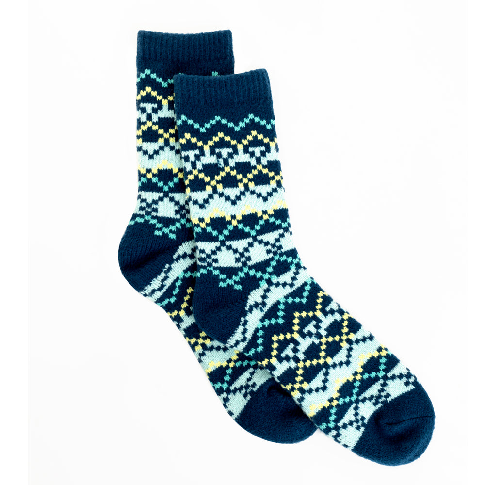 Sokker Blue Patterned Socks - Myra USA