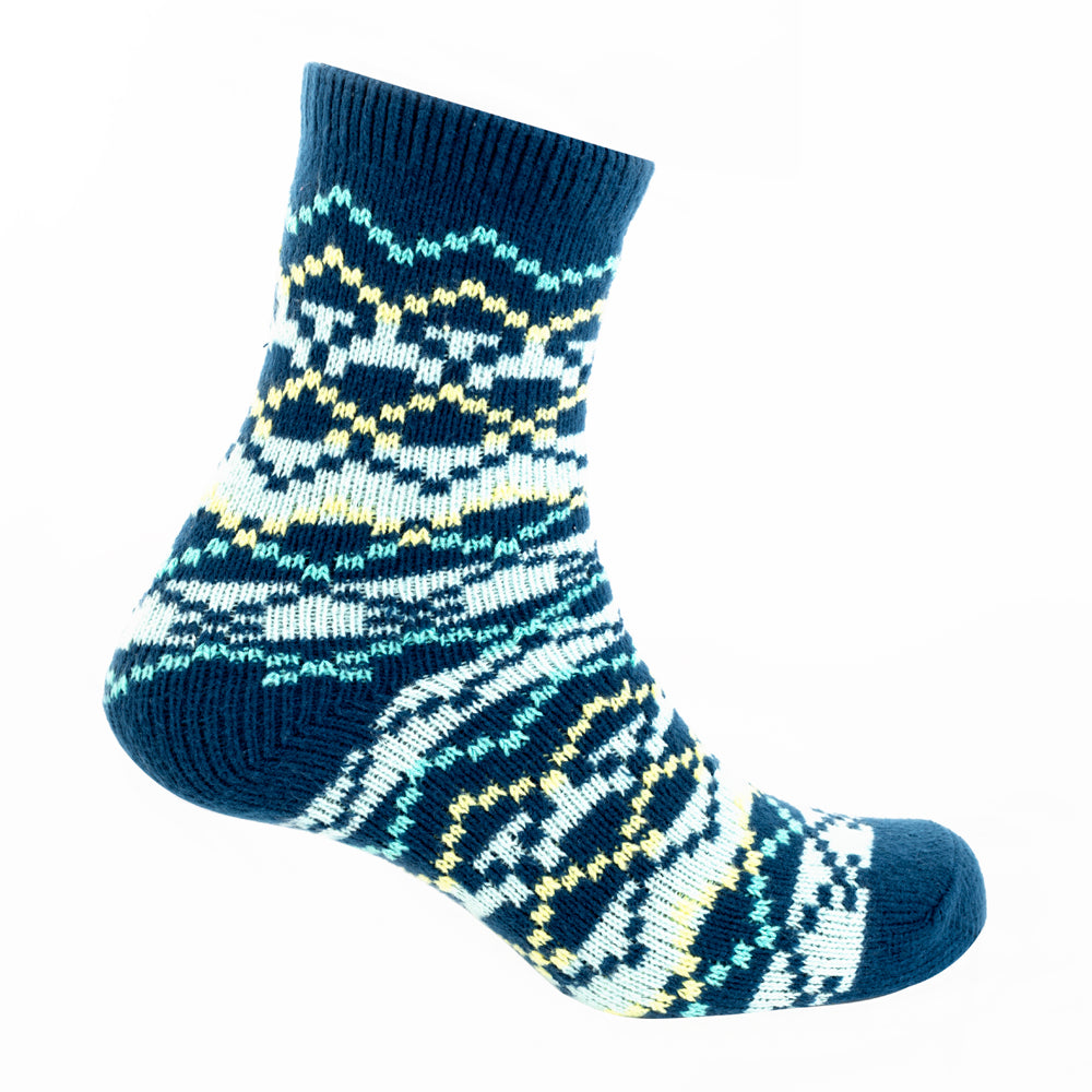 Sokker Blue Patterned Socks - Myra USA