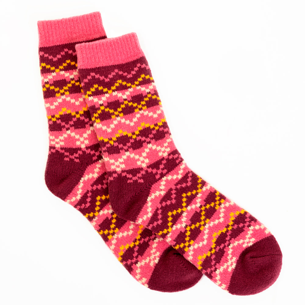 Winter Berry Patterned Socks - Myra USA