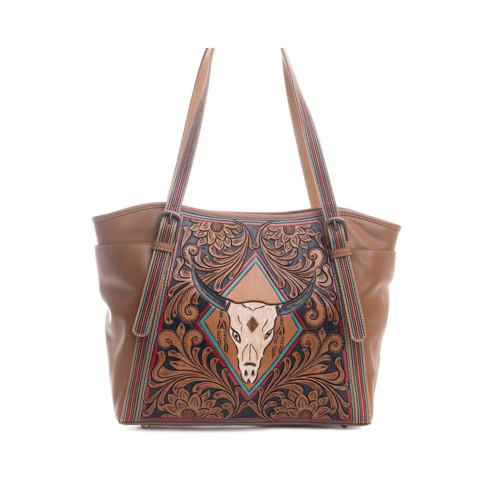 Age of the Steer Hand-Tooled Bag - Myra USA
