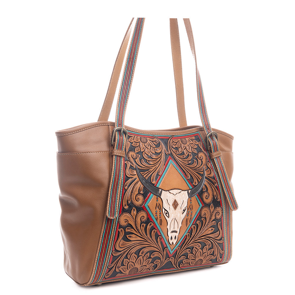 Age of the Steer Hand-Tooled Bag - Myra USA