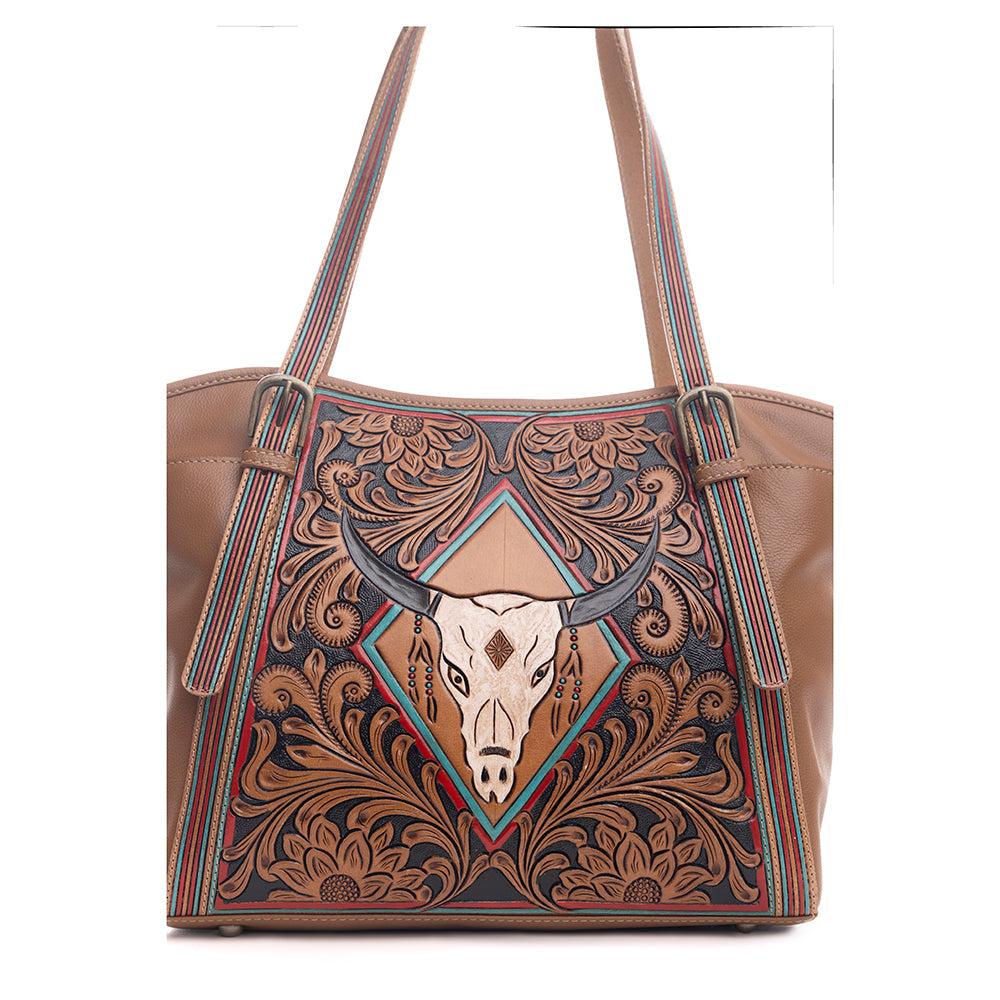 Age of the Steer Hand-Tooled Bag - Myra USA
