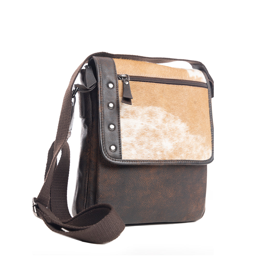 Pueblo Range Leather & Hairon Bag - Myra USA