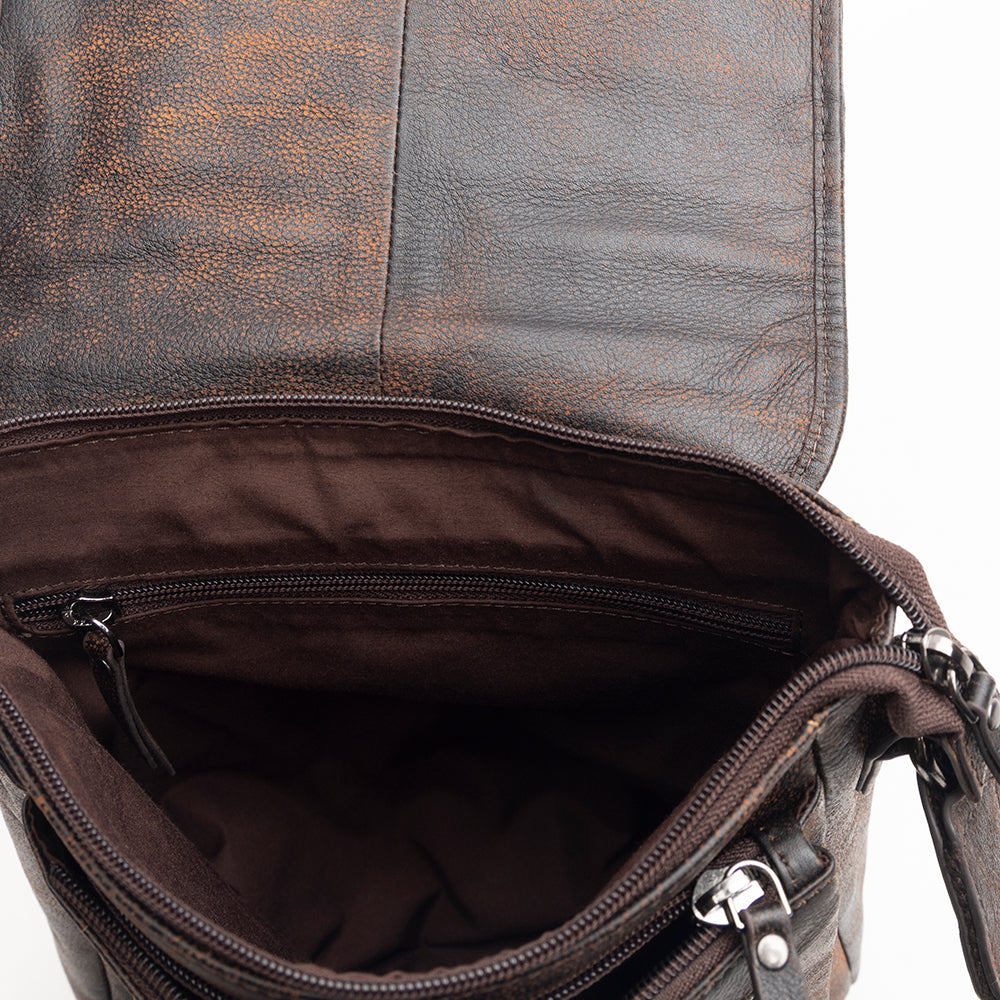 Pueblo Range Leather & Hairon Bag - Myra USA