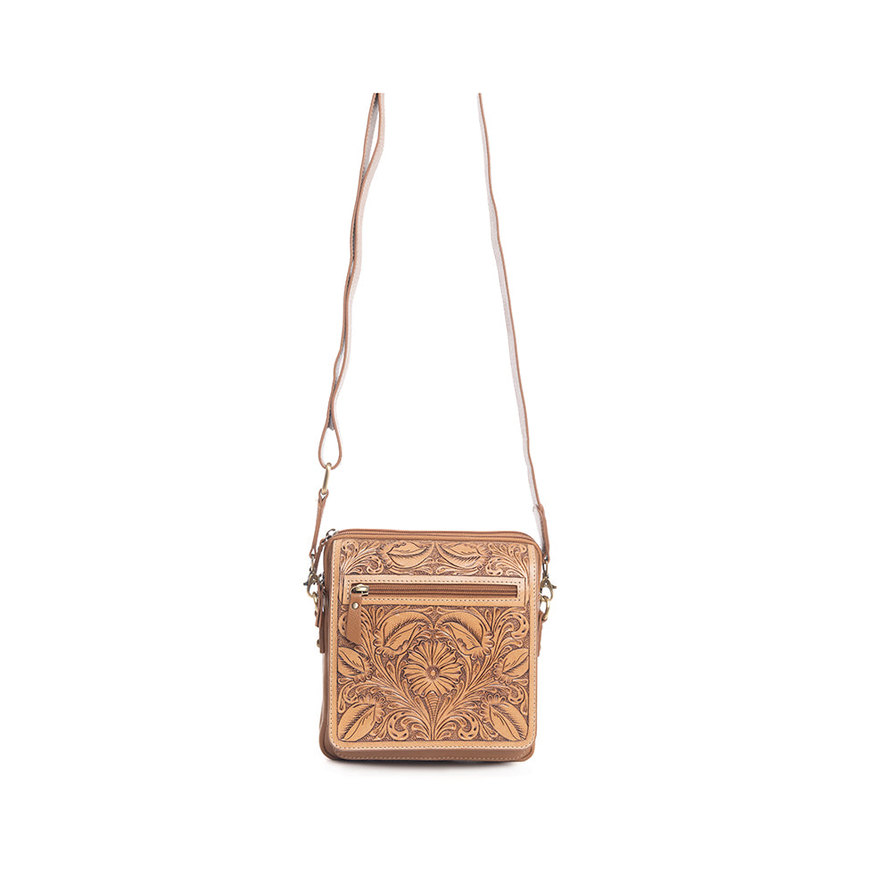 Breeze Wind Small Hand-Tooled Bag - Myra USA