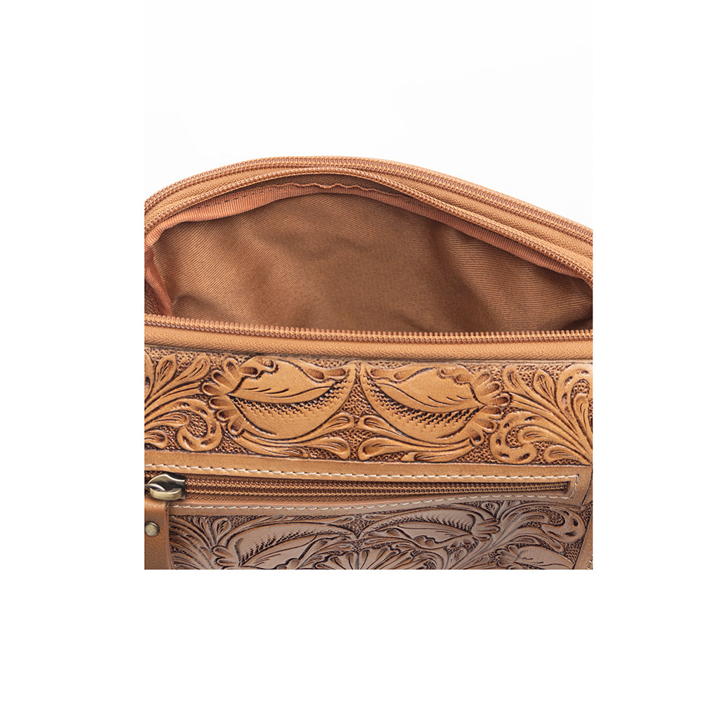Breeze Wind Small Hand-Tooled Bag - Myra USA