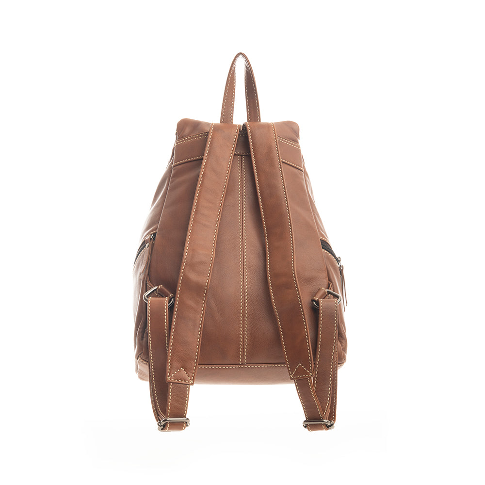 Cinnamon Trail Leather Backpack Bag - Myra USA