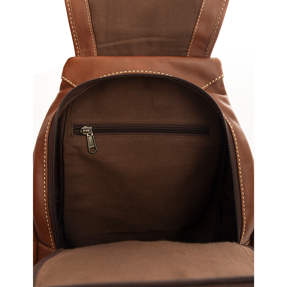 Cinnamon Trail Leather Backpack Bag - Myra USA