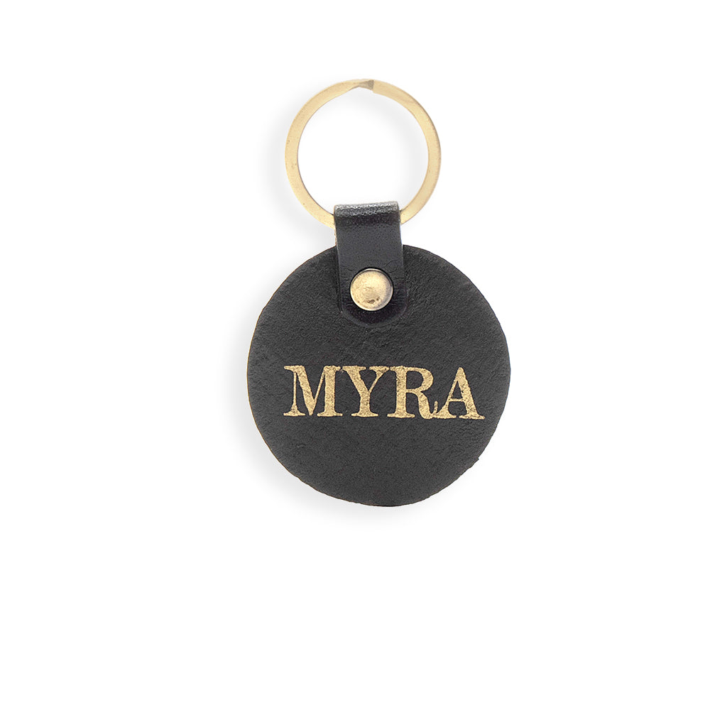 Lone Rider Hand-tooled Leather Key Fob - Myra USA
