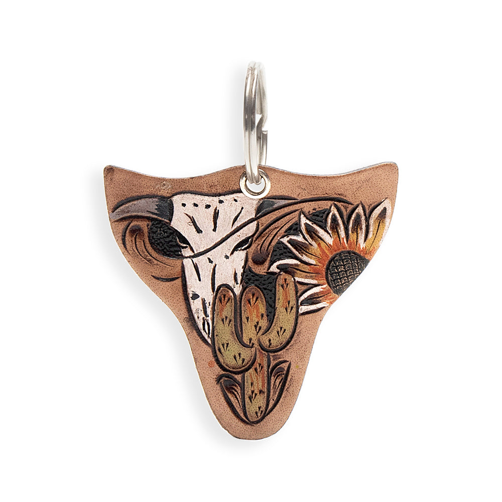 Dusty Winds Hand-tooled Leather Key Fob - Myra USA