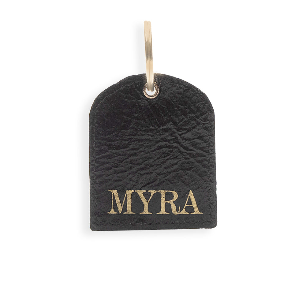 Peeking Bloom Hand-tooled Leather Key Fob - Myra USA