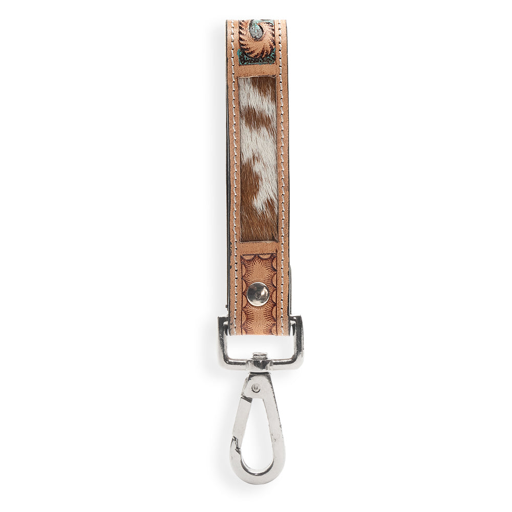 Jackstone Hand-tooled Leather Key Fob - Myra USA