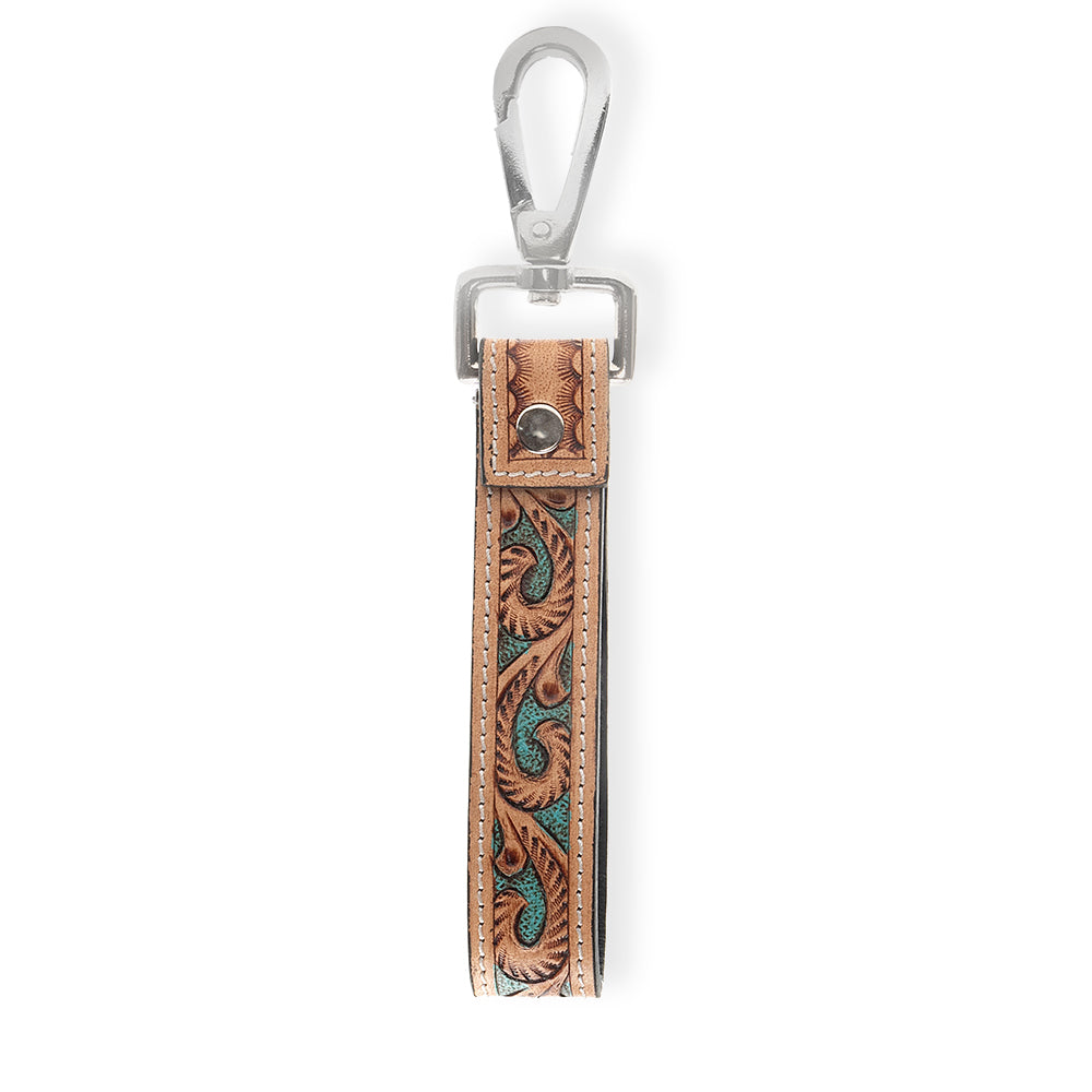 Jackstone Hand-tooled Leather Key Fob - Myra USA