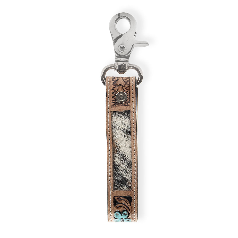 Oregon Way Hand-tooled Leather Key Fob - Myra USA