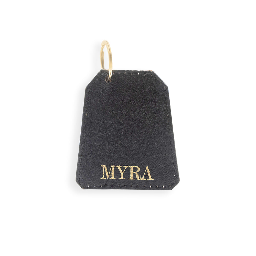 Whirl Hand-tooled Leather Key Fob - Myra USA