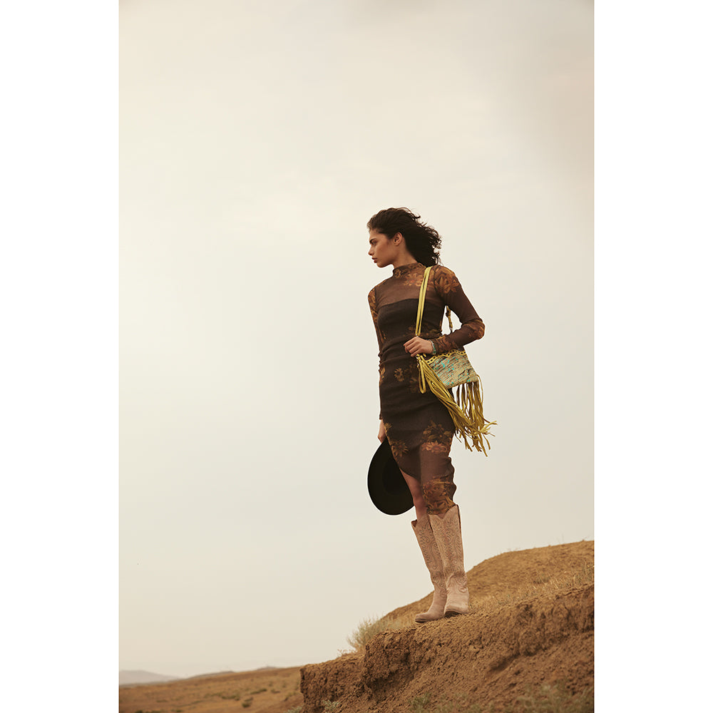 Syllvia Prairie Leather Boots in Ivory - Myra USA