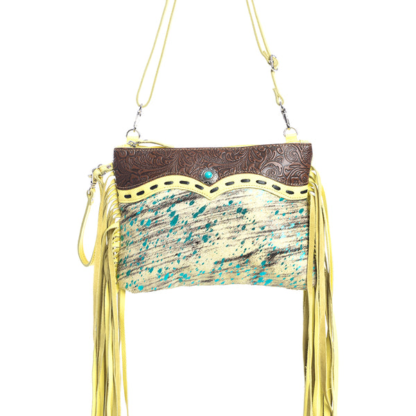 Gold Leather & Hairon Bag - Myra USA