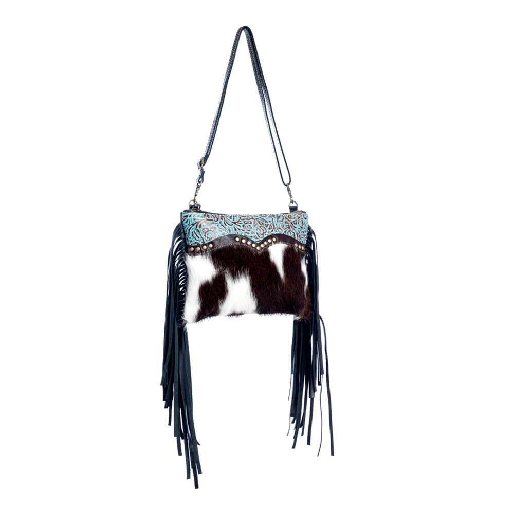 Mescalaro Hill Leather & Hairon Bag in Coal - Myra USA