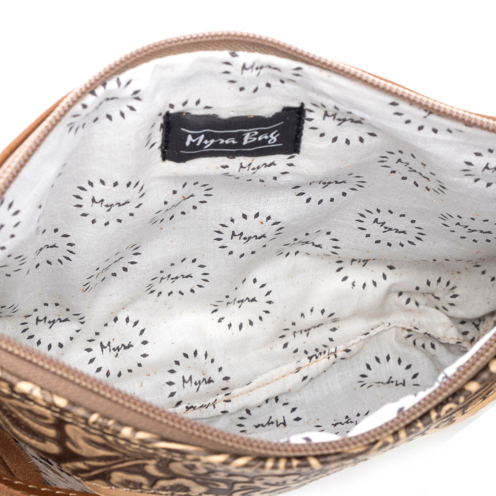 Mescalaro Hill Leather & Hairon Bag in Gold Fleck - Myra USA