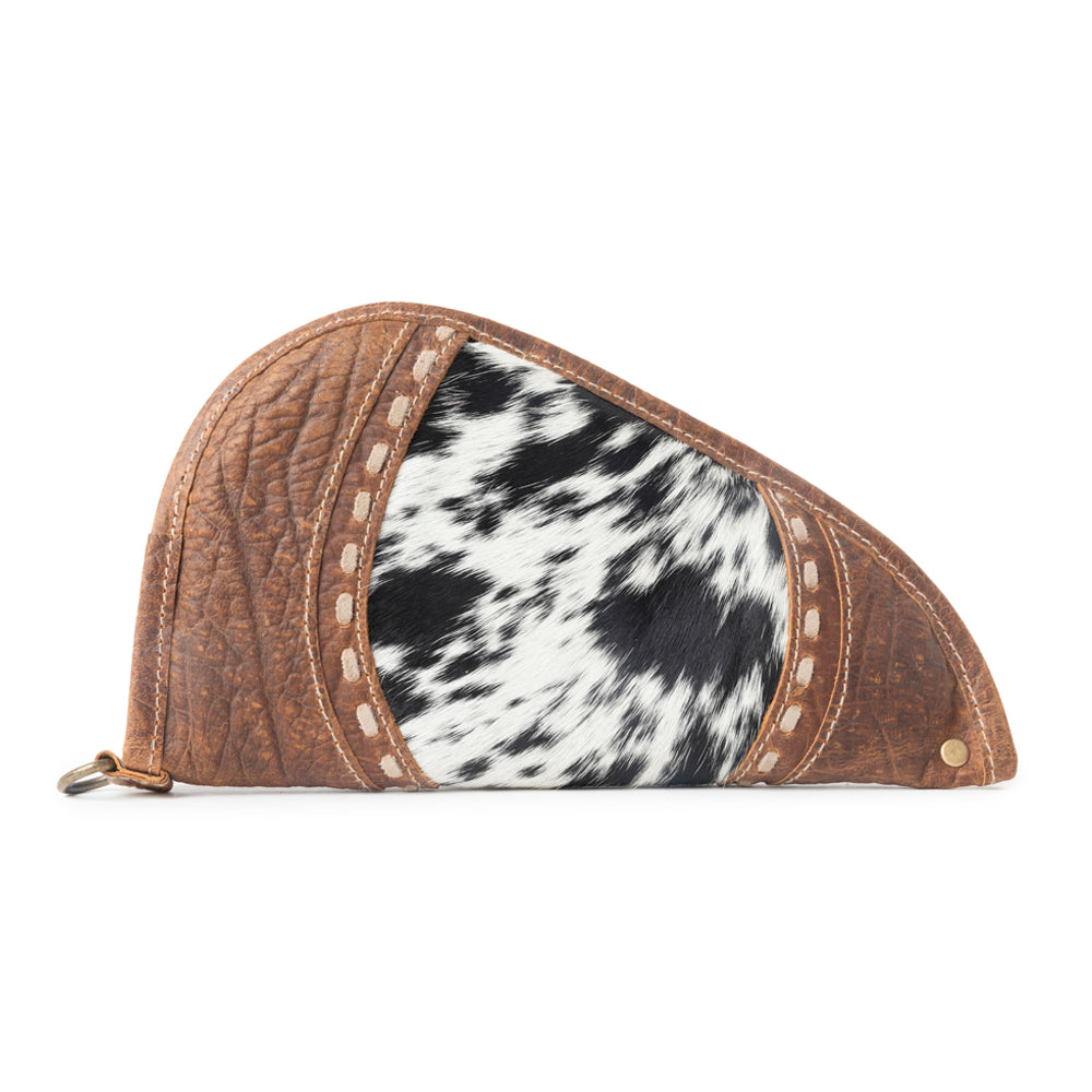 Rustler’s Range Hairon Leather Gun Case in Rustic Tan - Myra USA