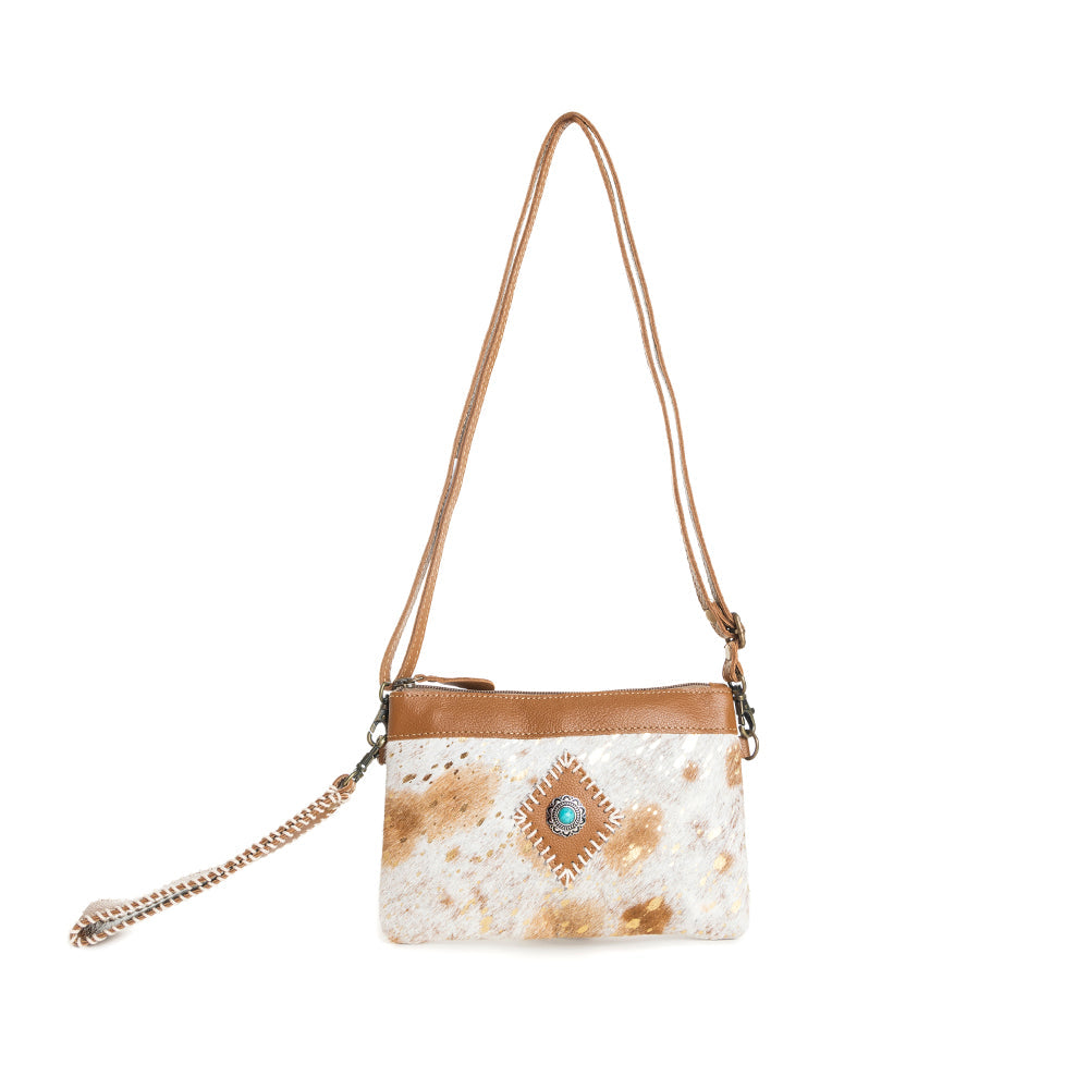 Eye of the Goddess Crossbody Bag in Caramel - Myra USA