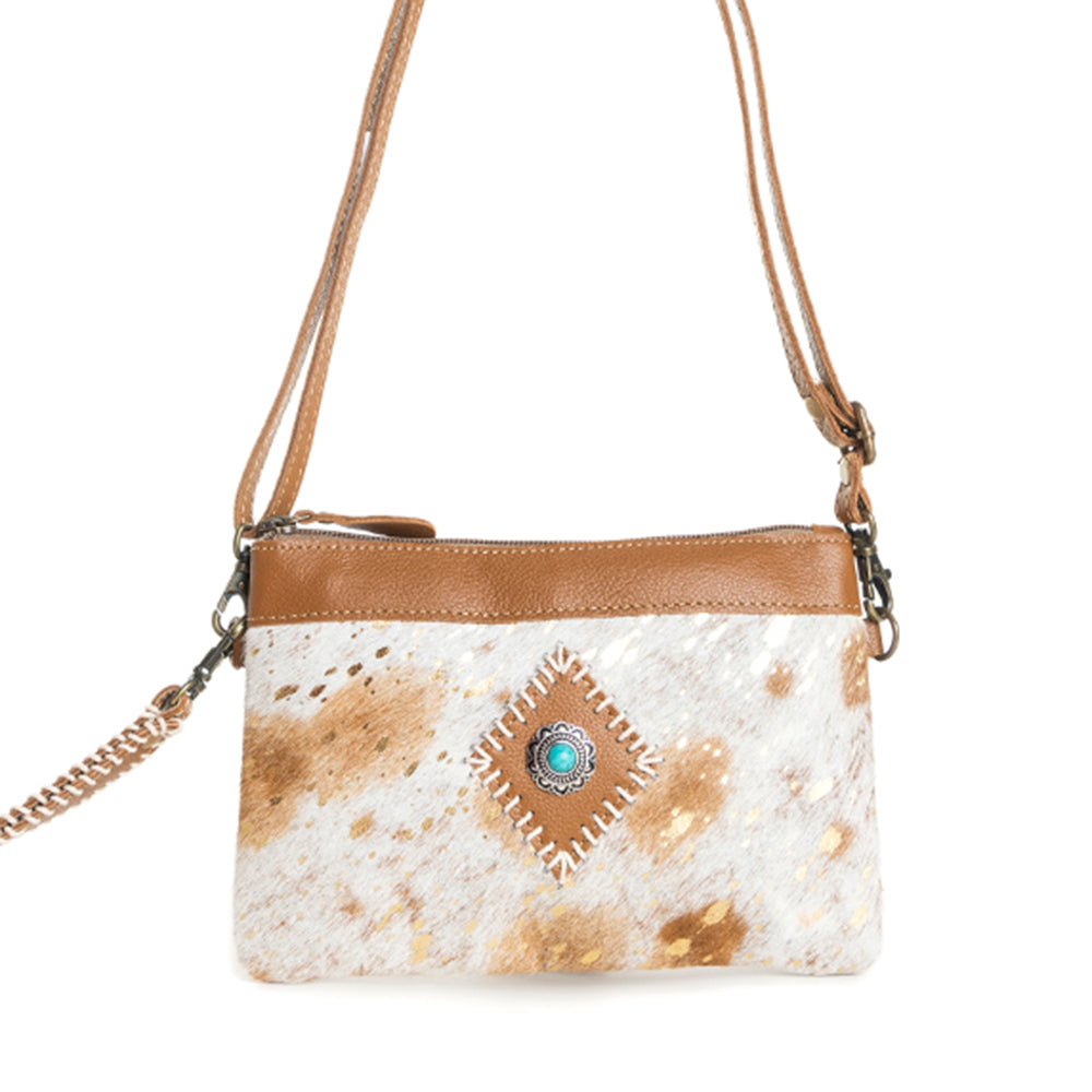 Eye of the Goddess Crossbody Bag in Caramel - Myra USA