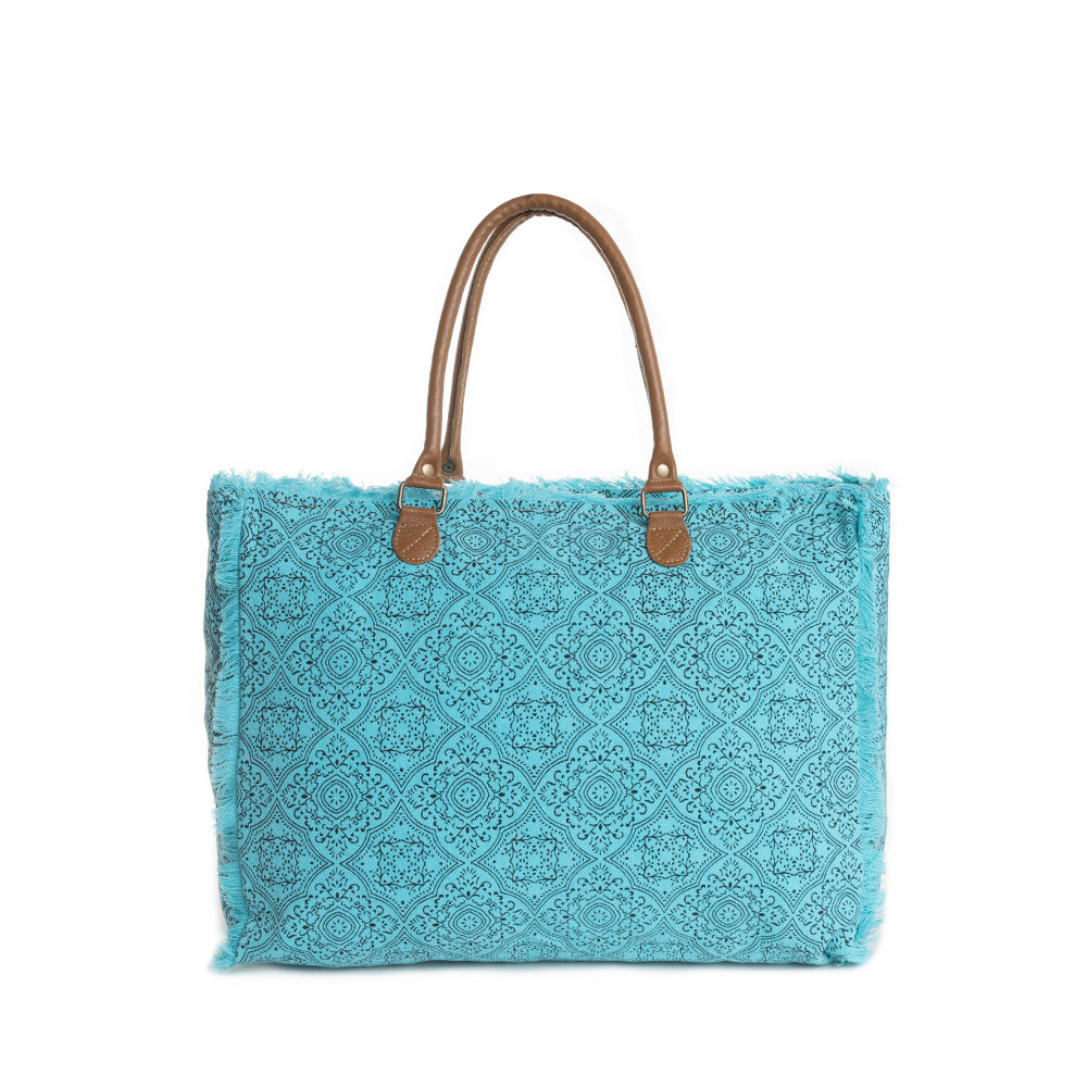 Triple Fork Ranch Weekender Bag in Turquoise - Myra USA