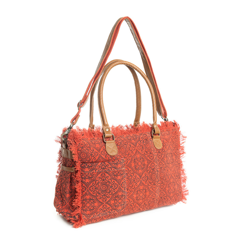 Triple Fork Ranch Tote Bag in Scarlet - Myra USA