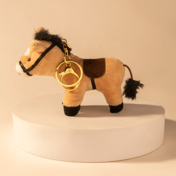 Golden Gallop Bag Charm in Caramel Tan - Myra USA