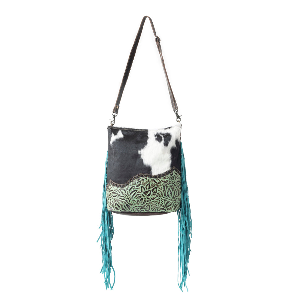 Tassles of ocean Leather & Hairon Bag - MyraUSA