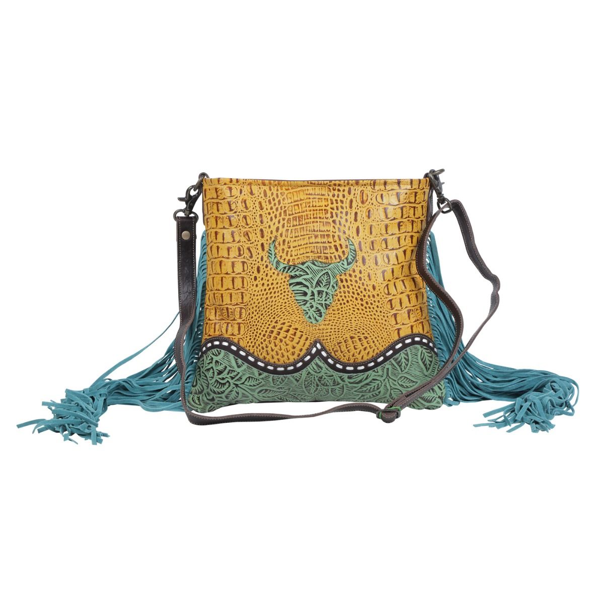 H-55 Leather Hairon Hand Bag