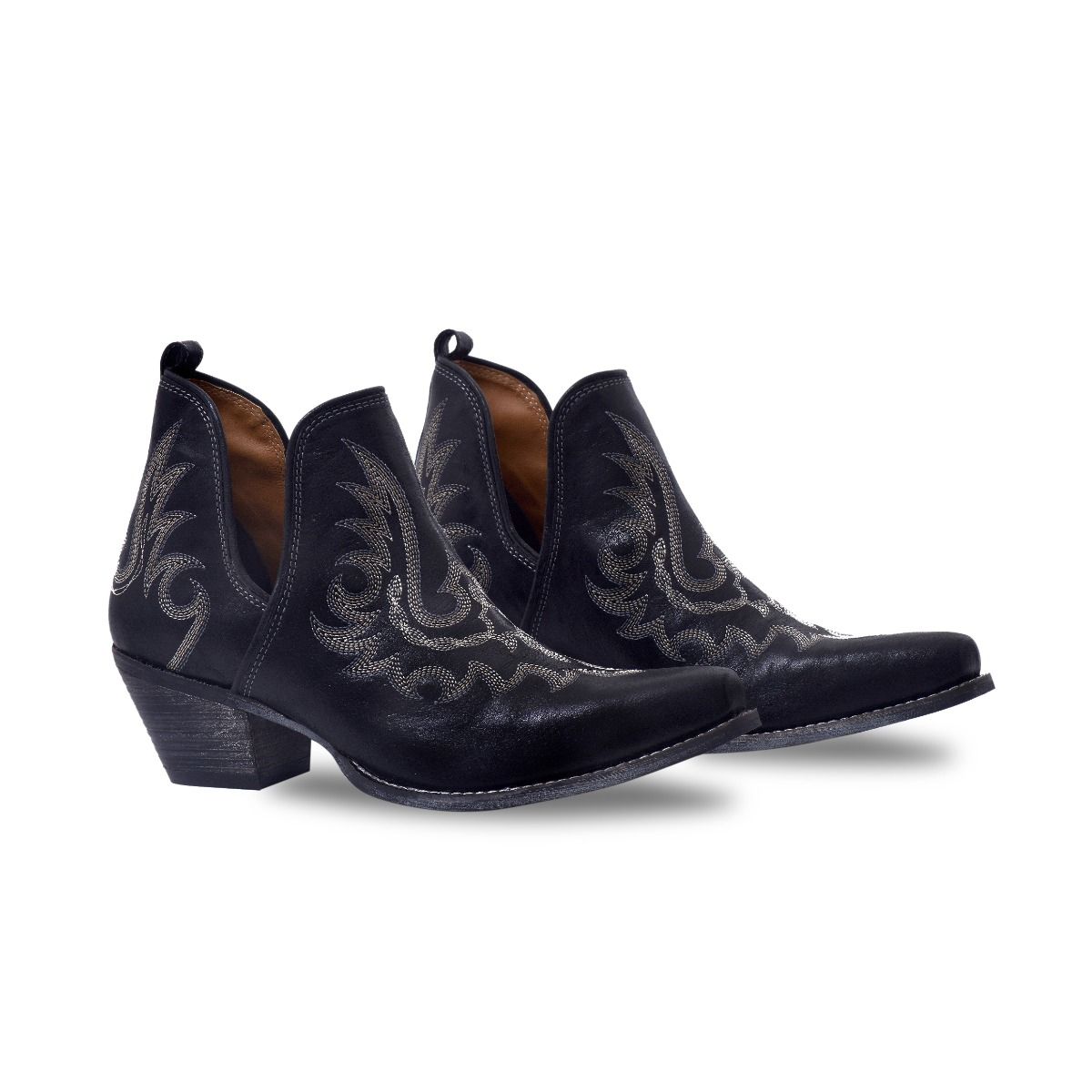 Lasso Lace Stitched Suede Leather Boots - Myra USA