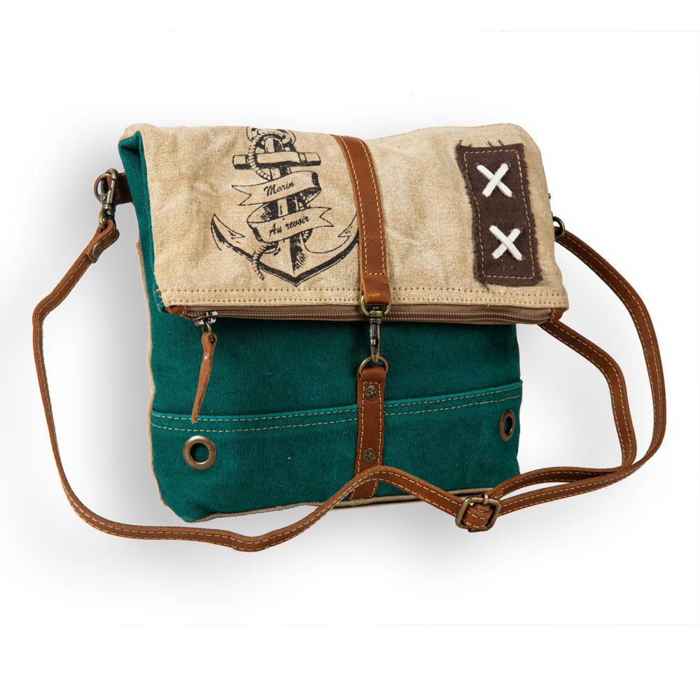 Burlander Patch Teal Small & Crossbody Bag - Myra USA
