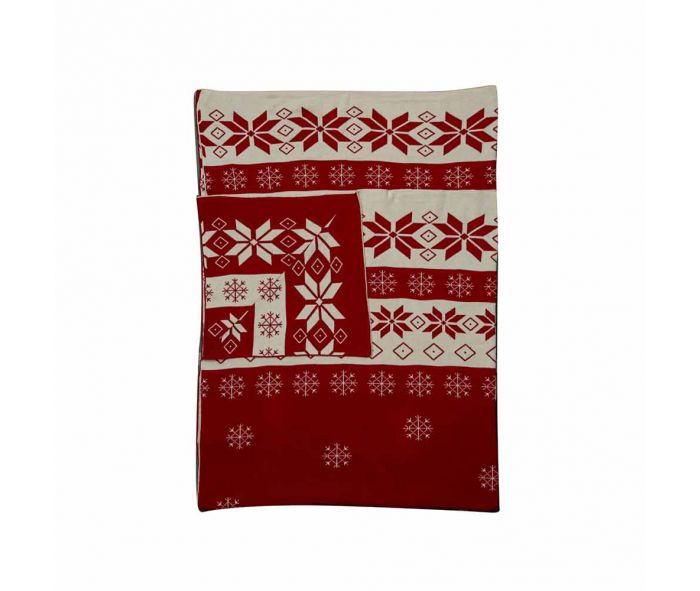 Snowflakes & Poinsettias Galore Throw - Myra USA