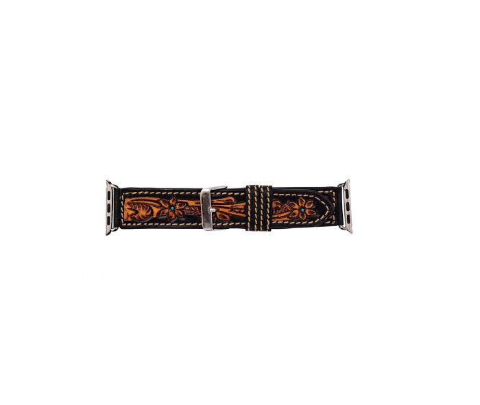 Fox Trail Hand-Tooled Leather Watchband - Myra USA