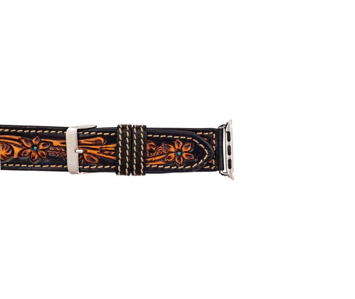 Fox Trail Hand-Tooled Leather Watchband - Myra USA