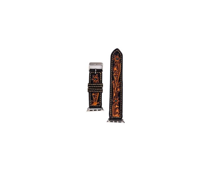 Fox Trail Hand-Tooled Leather Watchband - Myra USA
