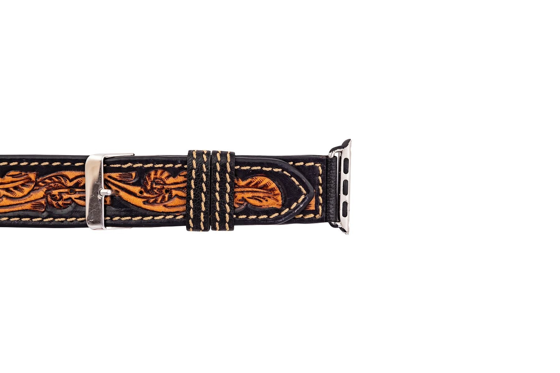 Eagle Mesa Hand-Tooled Leather Watchband - Myra USA