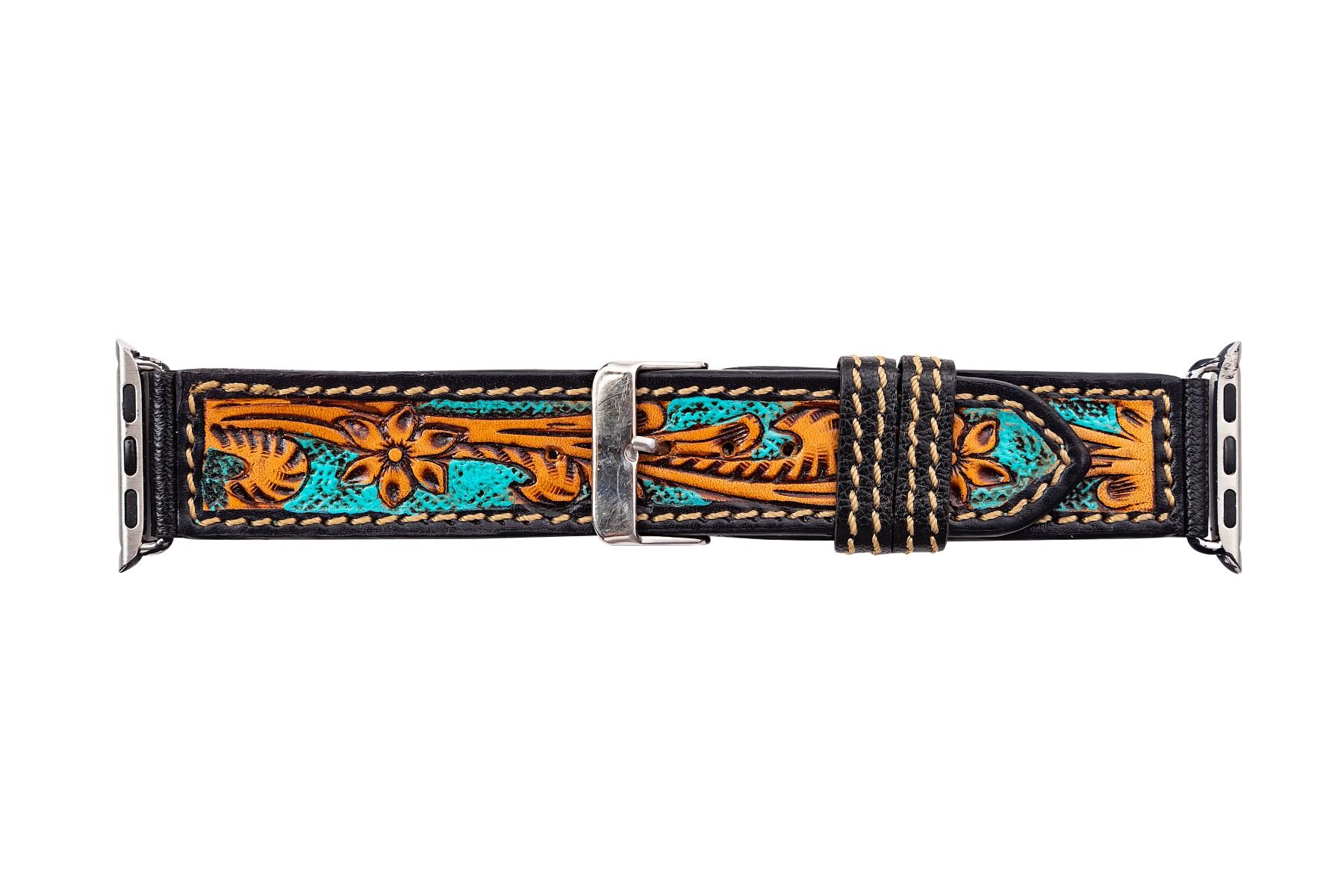 Dawson Creek Hand-Tooled Leather Watchband - Myra USA
