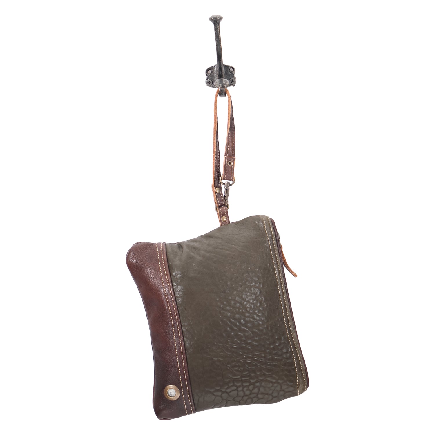 GREENISH CLASSIO POUCH - MyraUSA