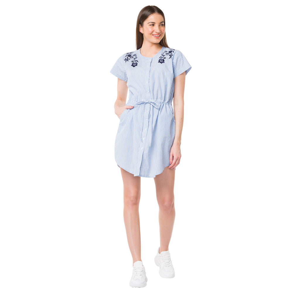 Stripy Shirt Dress - MyraUSA