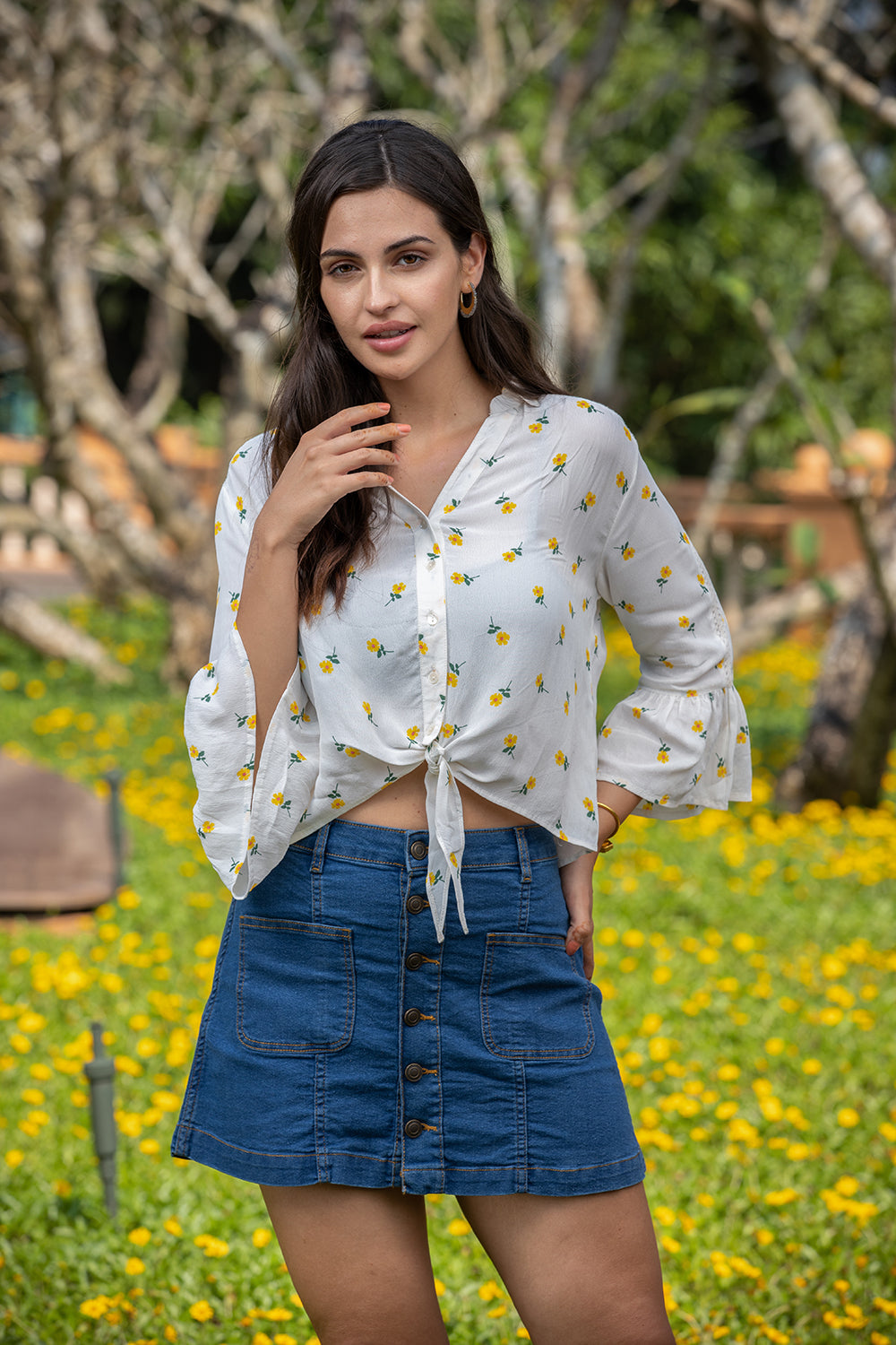 Macaroon Denim Skirt - MyraUSA